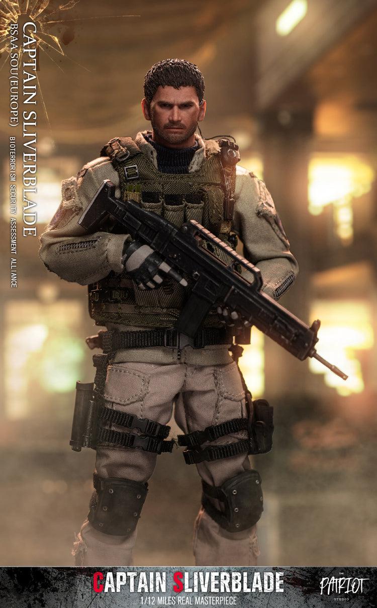 Patriot Studio - 1:12 Captain Silverblade BSAA SOU (Europe) Action Figure - inshobby.com