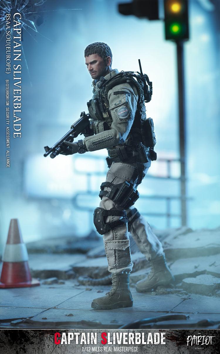 Patriot Studio - 1:12 Captain Silverblade BSAA SOU (Europe) Action Figure - inshobby.com