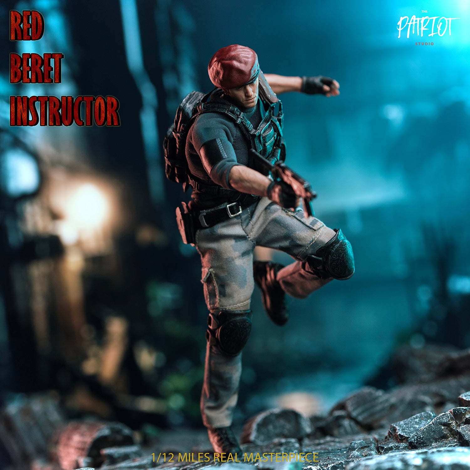 愛国者Patriot studio Red Beret 1/12BR01283A 1:12 Red Beret Instructor Action Figure