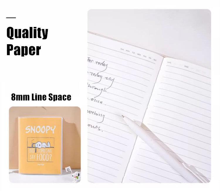Peanuts LLC - Snoopy A5 Single Line Paper Diary Writing Notepad - inshobby.com