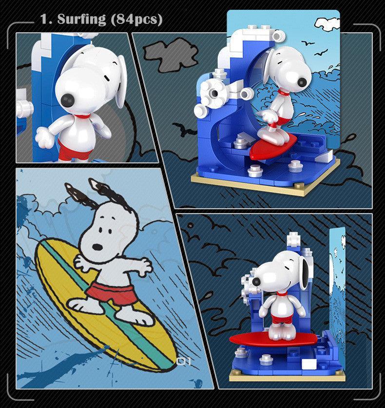 Peanuts LLC - Snoopy Leisure Time Building Blocks Figure Blind Box - inshobby.com