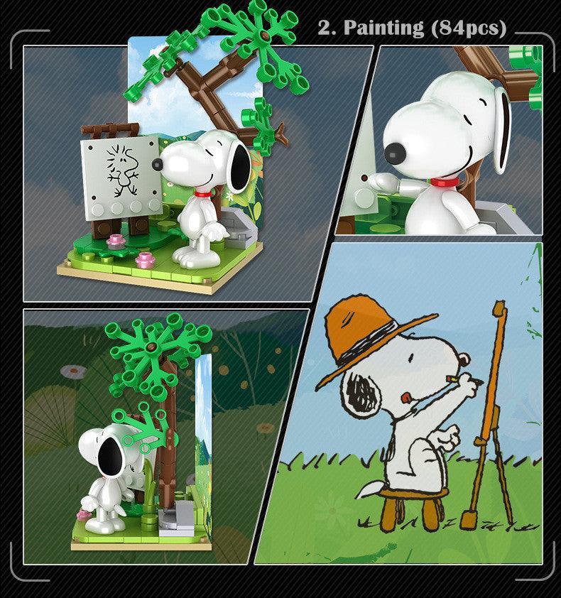 Peanuts LLC - Snoopy Leisure Time Building Blocks Figure Blind Box - inshobby.com
