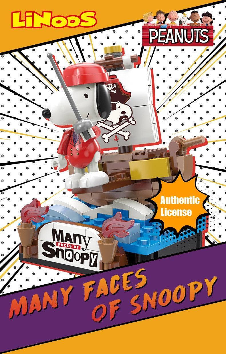 Peanuts LLC - Snoopy Many Faces Linoos Building Blocks Figure Blind Box - inshobby.com