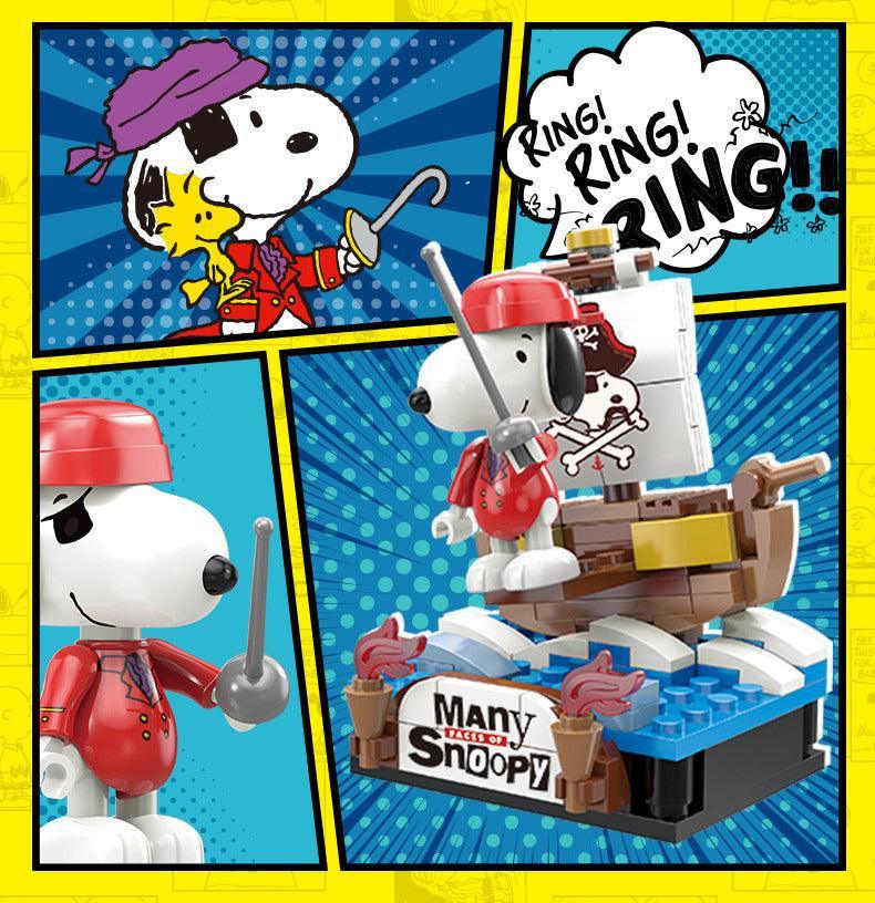 Peanuts LLC - Snoopy Many Faces Linoos Building Blocks Figure Blind Box - inshobby.com