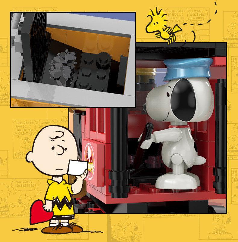 Peanuts LLC - Snoopy Railways Steam Train Building Blocks Set - inshobby.com
