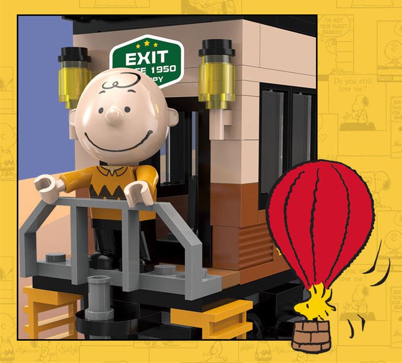 Set Di Mattoncini Per Costruzioni Ferroviarie Snoope 522 Pezzi Compatibili Con LEGO