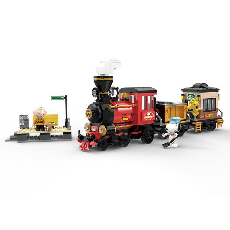 Peanuts LLC - Snoopy Railways Steam Train Building Blocks Set - inshobby.com