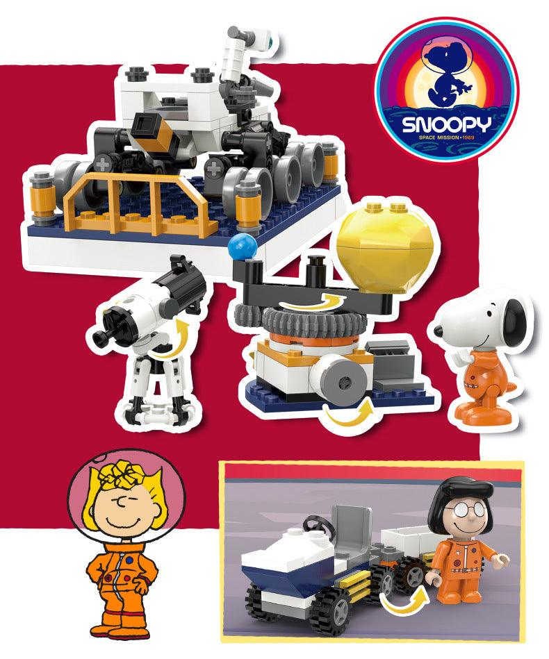 Peanuts LLC - Snoopy Space Lunar Traveler Building Blocks Set - inshobby.com