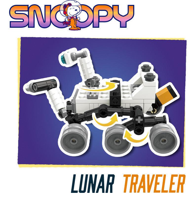 Peanuts LLC - Snoopy Space Lunar Traveler Building Blocks Set - inshobby.com
