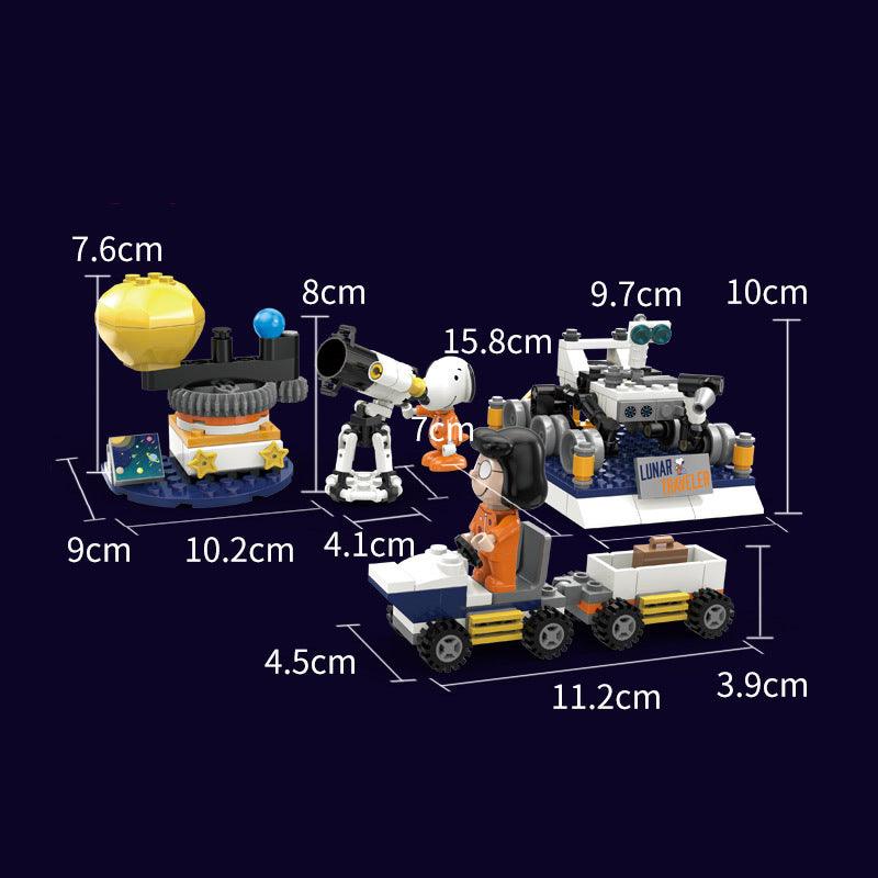 Peanuts LLC - Snoopy Space Lunar Traveler Building Blocks Set - inshobby.com