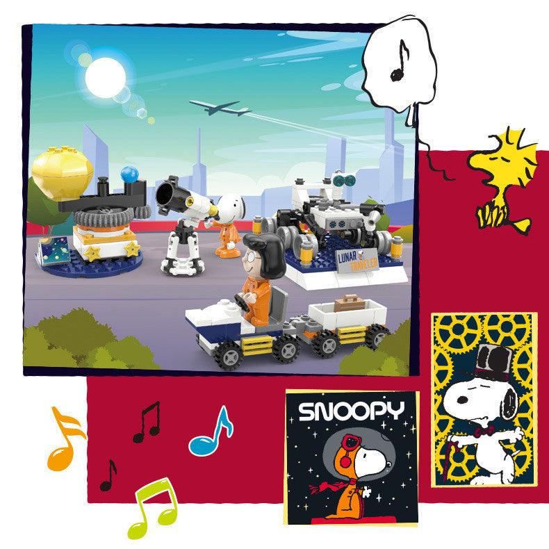 Peanuts LLC - Snoopy Space Lunar Traveler Building Blocks Set - inshobby.com
