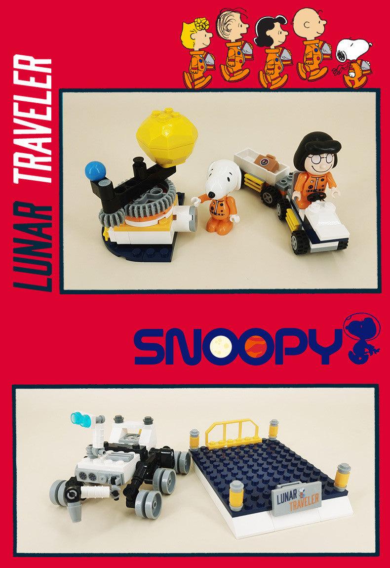Peanuts LLC - Snoopy Space Lunar Traveler Building Blocks Set - inshobby.com