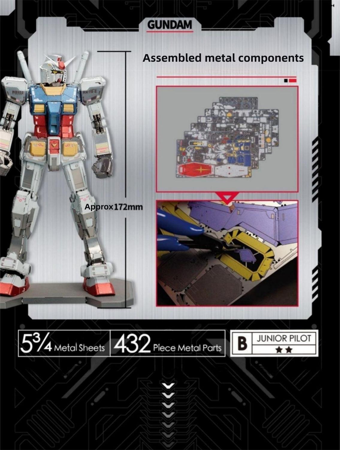 Piececool - BN Metal Works RX-78-2 Gundam GFT Metal Assembly Kit - inshobby.com