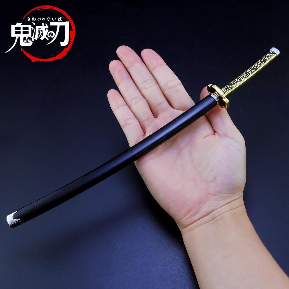 Precision - Yoriichi Tsugikuni Nichirin Blade Gold Sword Metal Replica - inshobby.com