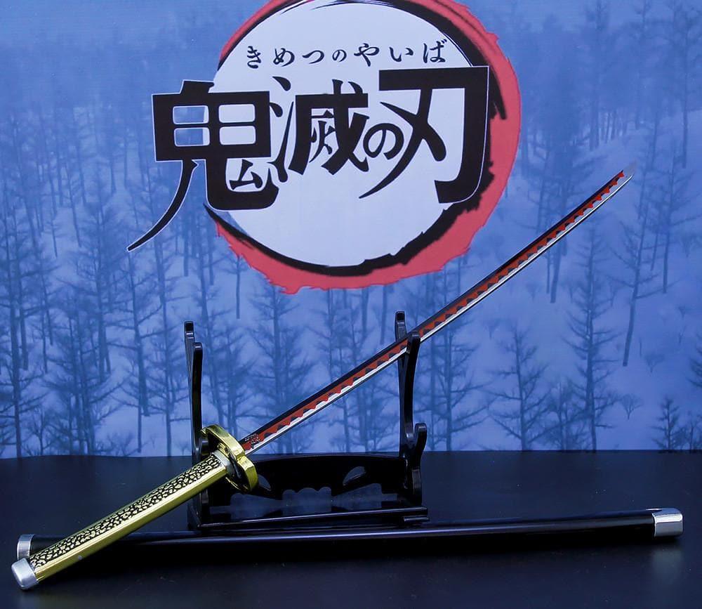 Precision - Yoriichi Tsugikuni Nichirin Blade Gold Sword Metal Replica - inshobby.com