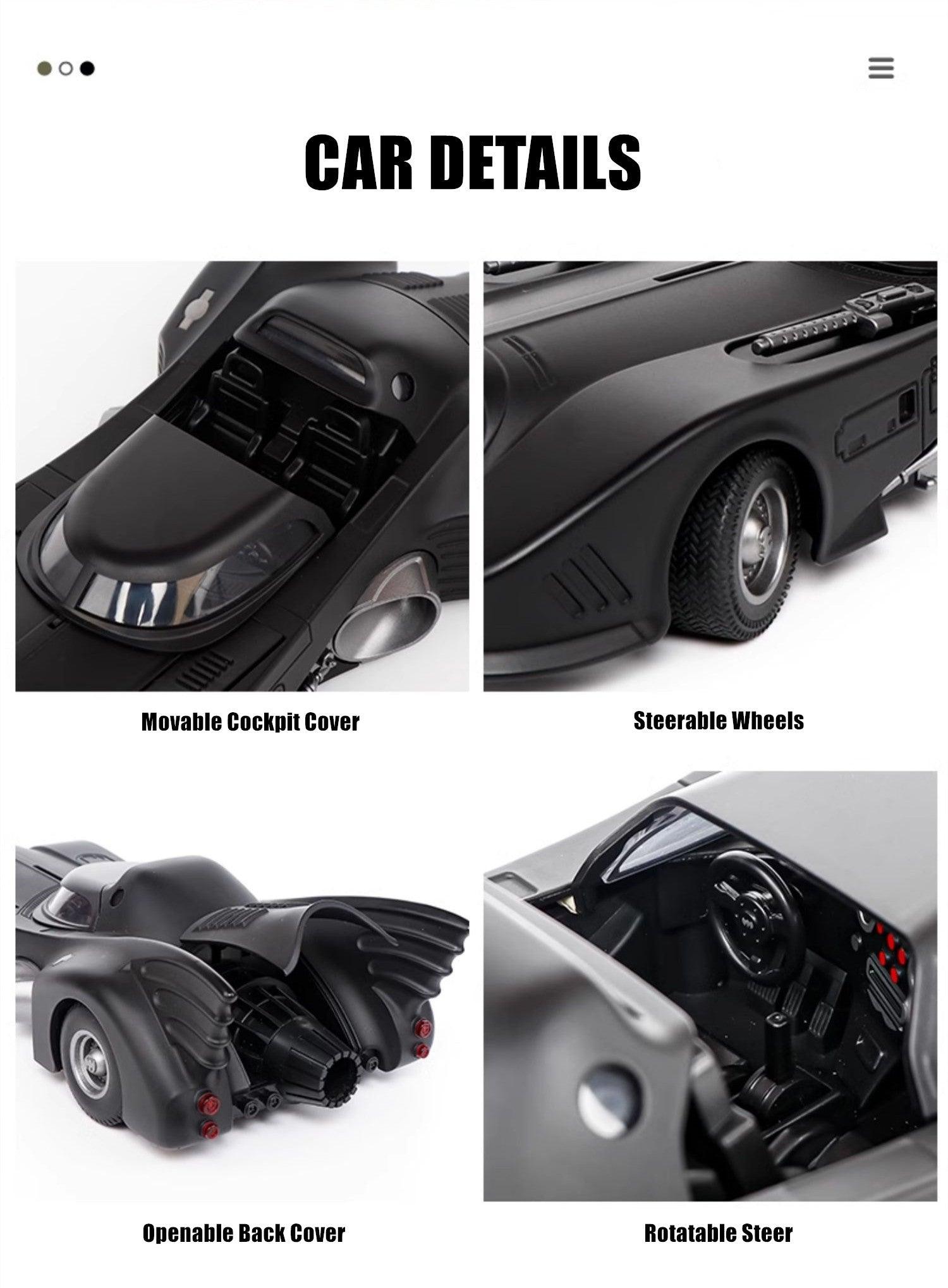 QiYi Toys - 1:18 / 1:24 Batmobile 1989 Alloy Model Car - inshobby.com