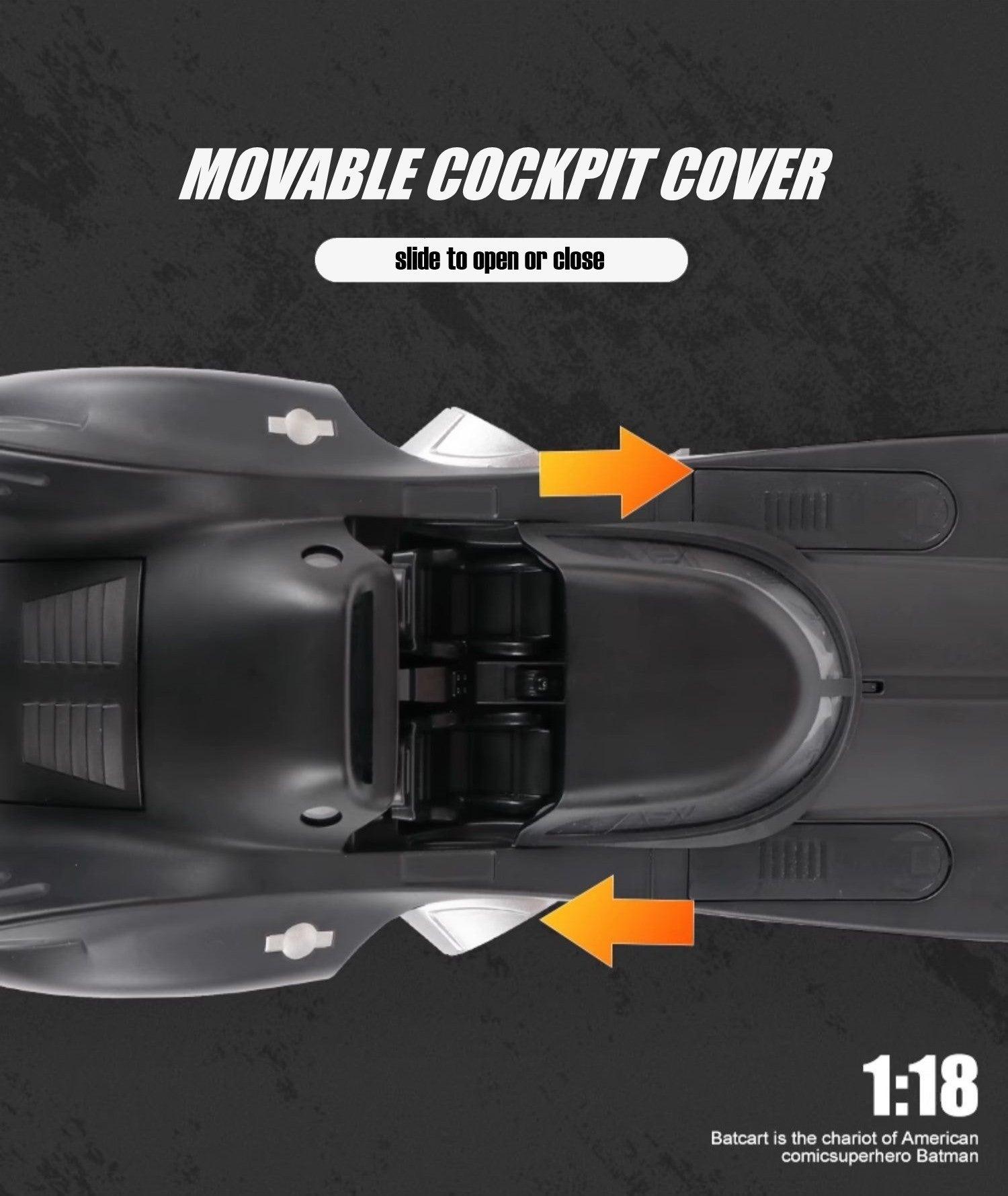 QiYi Toys - 1:18 / 1:24 Batmobile 1989 Alloy Model Car - inshobby.com