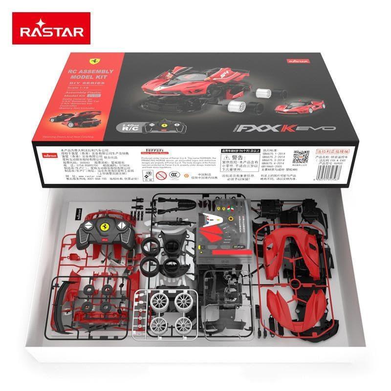 RASTAR - 1:18 Ferrari FXXK EVO RC Car Assembly Kit