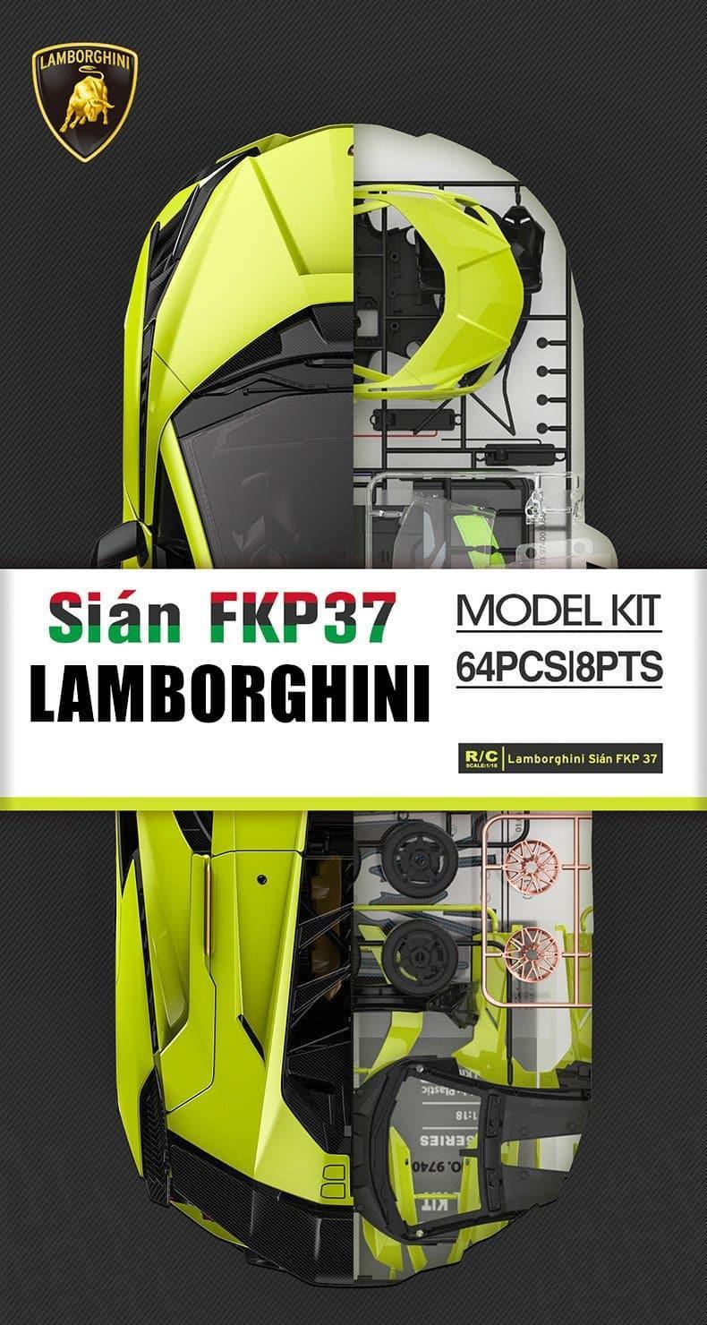 RASTAR - 1:18 Lamborghini Sian FKP37 RC Car Assembly Kit - inshobby.com