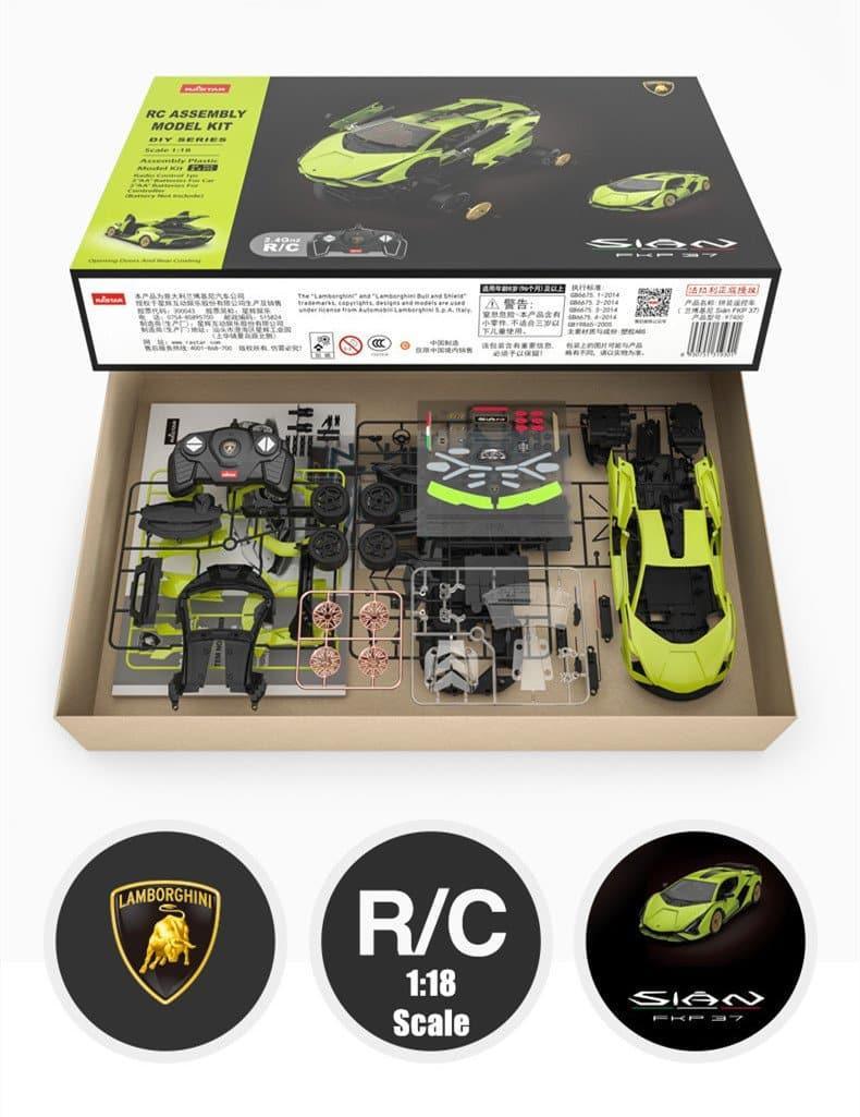 RASTAR - 1:18 Lamborghini Sian FKP37 RC Car Assembly Kit - inshobby.com