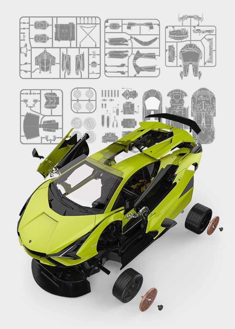 1:18 Lamborghini Sian FKP37 RC Car Assembly Kit