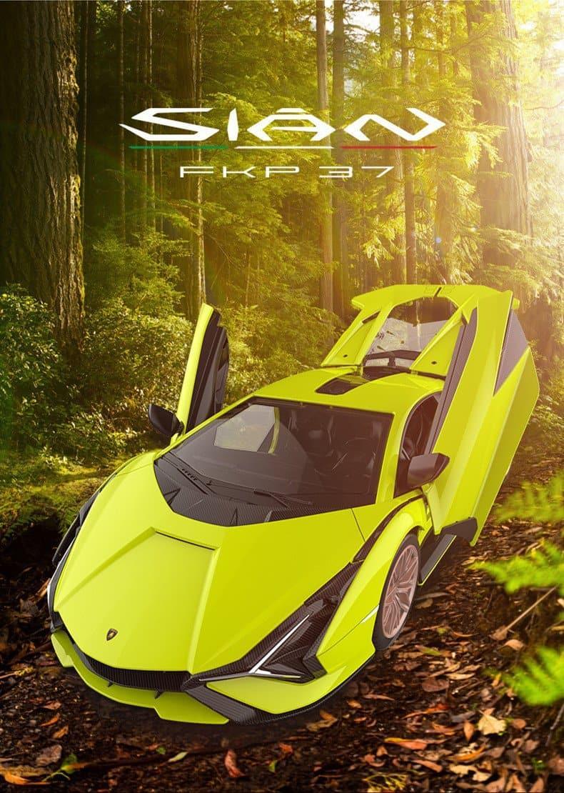 RASTAR - 1:18 Lamborghini Sian FKP37 RC Car Assembly Kit - inshobby.com