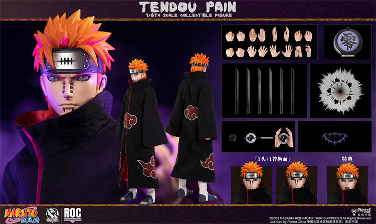 Rocket Toys - 1:6 Tendo Pain Akatsuki Organisation Action Figure - inshobby.com