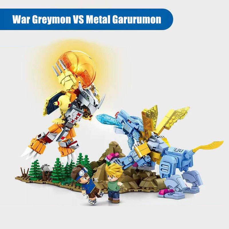 Sembo - War Greymon vs Metal Garurumon Building Blocks