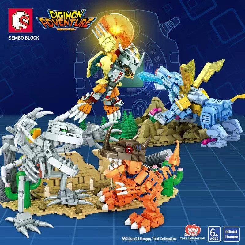 Sembo - War Greymon vs Metal Garurumon Building Blocks - inshobby.com