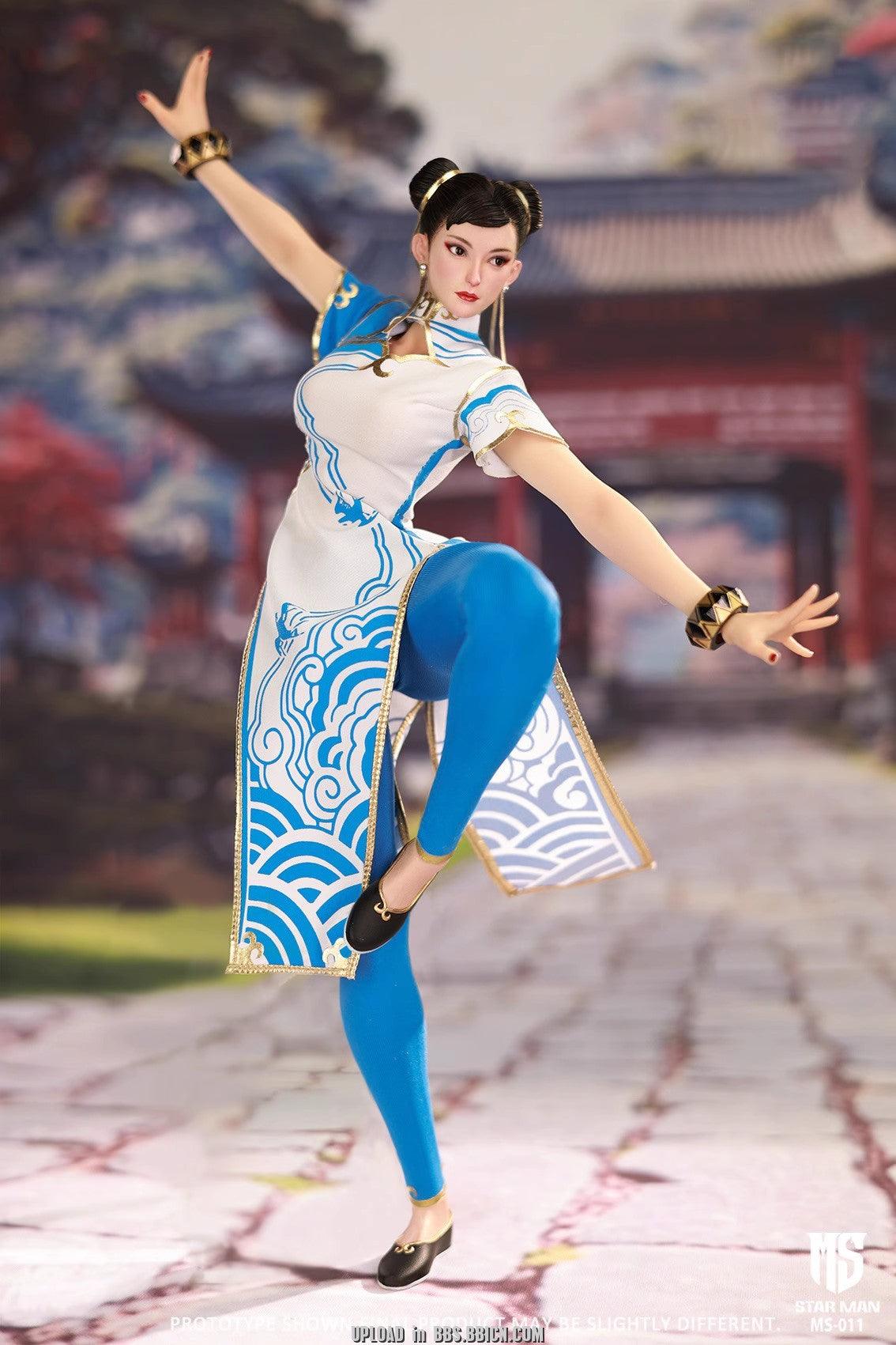 Star Man - 1:6 Female Fighter White Cheongsam Seamless Figure - inshobby.com