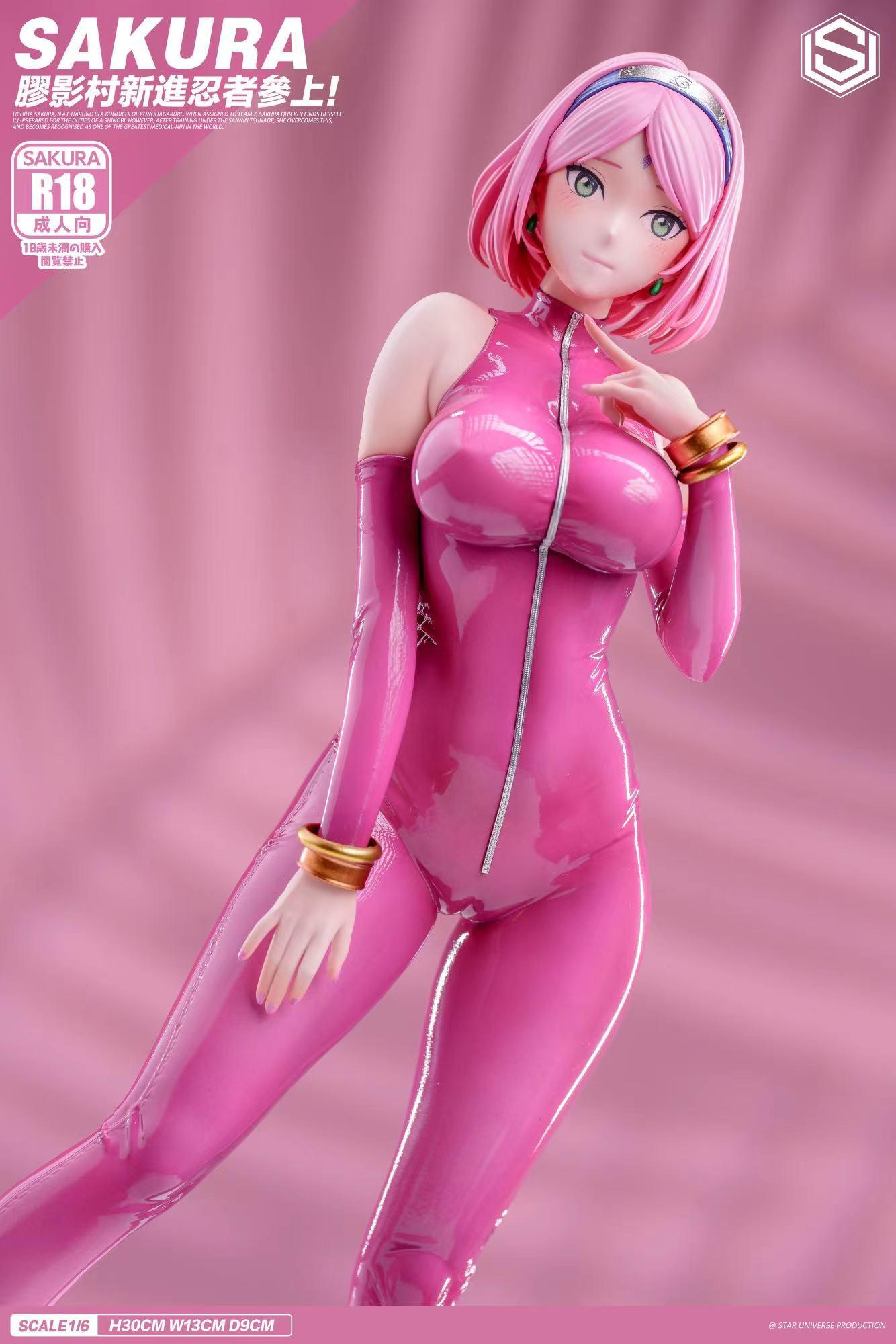 1:6 Haruno Sakura Sexy Latex Suit Figure Statue 1:6 Haruno Sakura Sexy Latex Suit Figure Statue