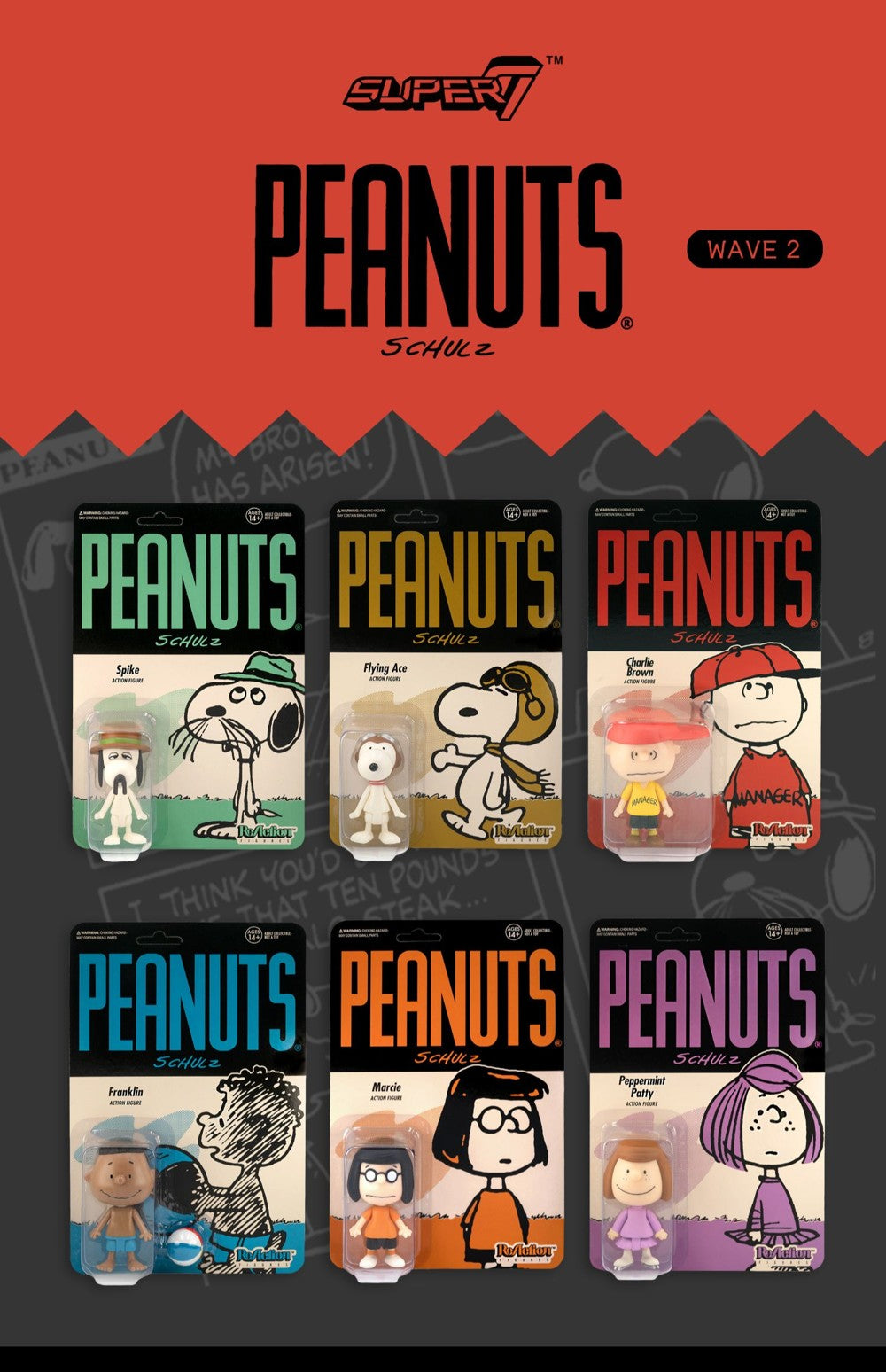Super7 - Peanuts Snoopy Vol.2 Vinyl ReAction Figure - inshobby.com