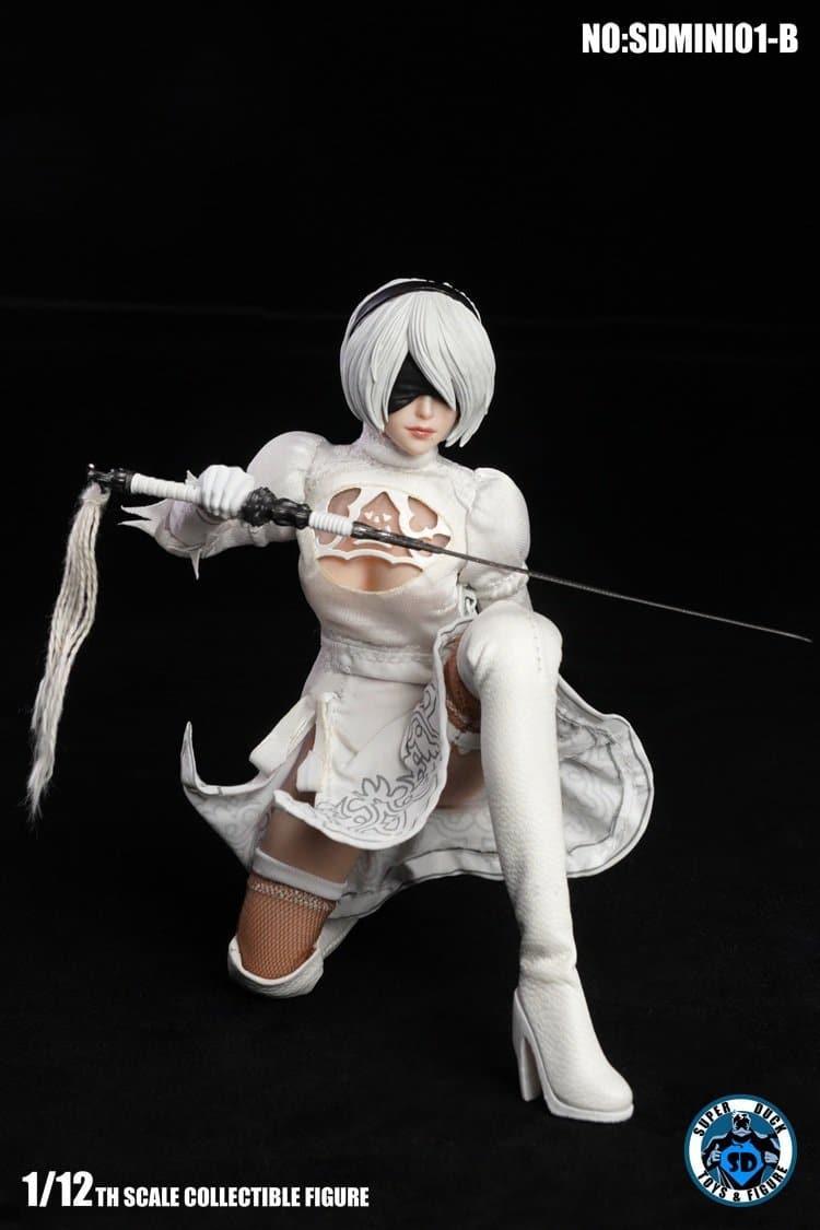 Superduck - 1:12 YoRHa No.2 Type B 2B White Dress Seamless Figure - inshobby.com