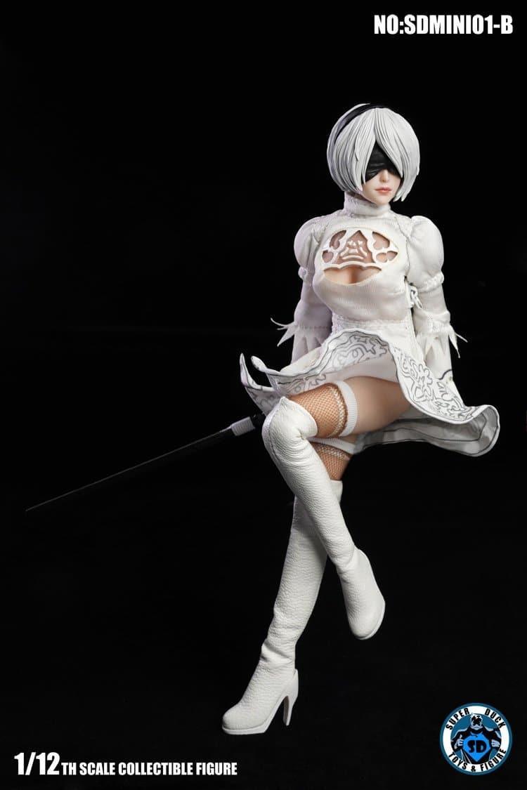 Superduck - 1:12 YoRHa No.2 Type B 2B White Dress Seamless Figure - inshobby.com