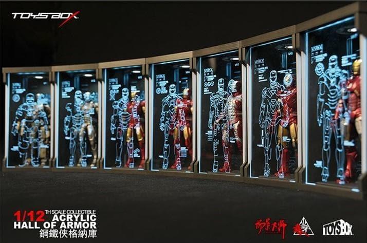 Toys Box - 1:12 Iron Man Acrylic Hall of Armor Display Box - inshobby.com