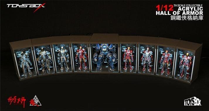 Toys Box - 1:12 Iron Man Acrylic Hall of Armor Display Box - inshobby.com