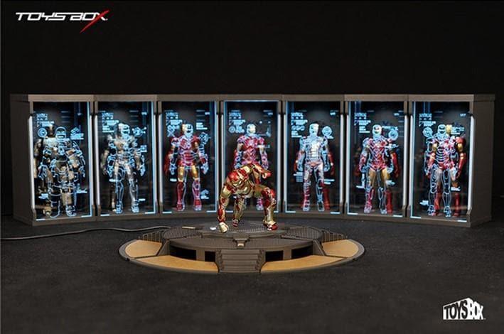 Toys Box - 1:12 Iron Man Armor Testing Workshop Display Stage