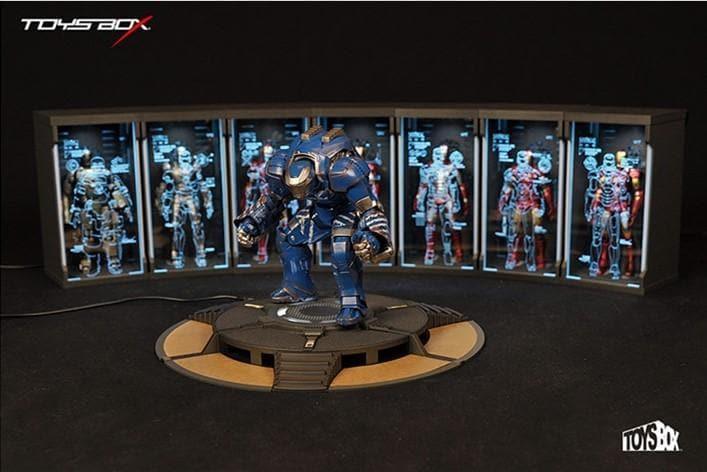 Toys Box - 1:12 Iron Man Armor Testing Workshop Display Stage
