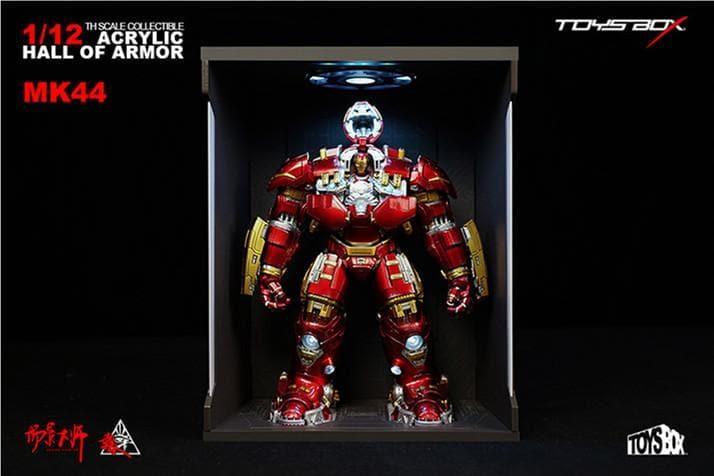 Toys Box - 1:12 Iron Man MK44 Hulkbuster Acrylic Hall of Armor Display Box - inshobby.com