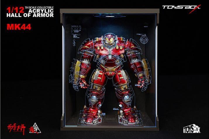 Toys Box - 1:12 Iron Man MK44 Hulkbuster Acrylic Hall of Armor Display Box - inshobby.com