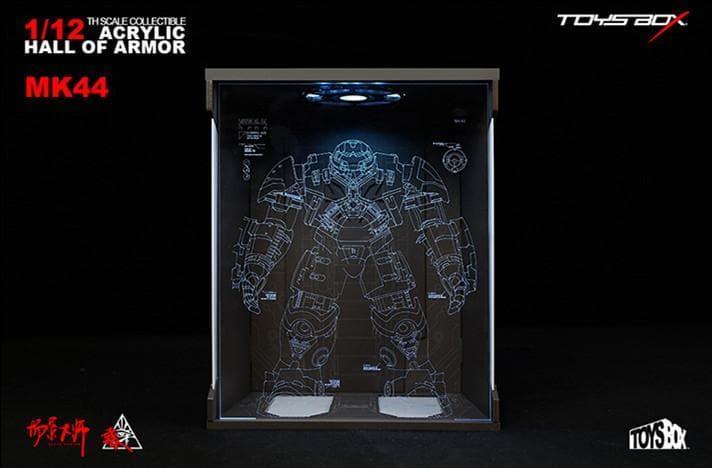Toys Box - 1:12 Iron Man MK44 Hulkbuster Acrylic Hall of Armor Display Box