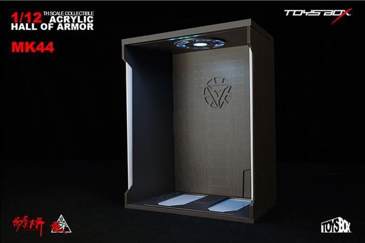 Toys Box - 1:12 Iron Man MK44 Hulkbuster Acrylic Hall of Armor Display Box - inshobby.com