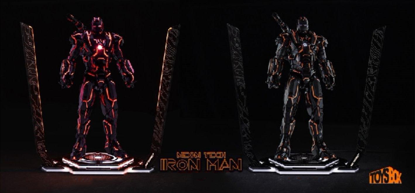 1:6 Neon Tech 1.0 Iron Man LED Orange Light Display Base Stage