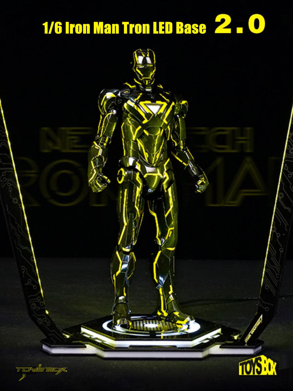 Toys Box - 1:6 Neon Tech 2.0 Iron Man LED Yellow Light Display Base Stage