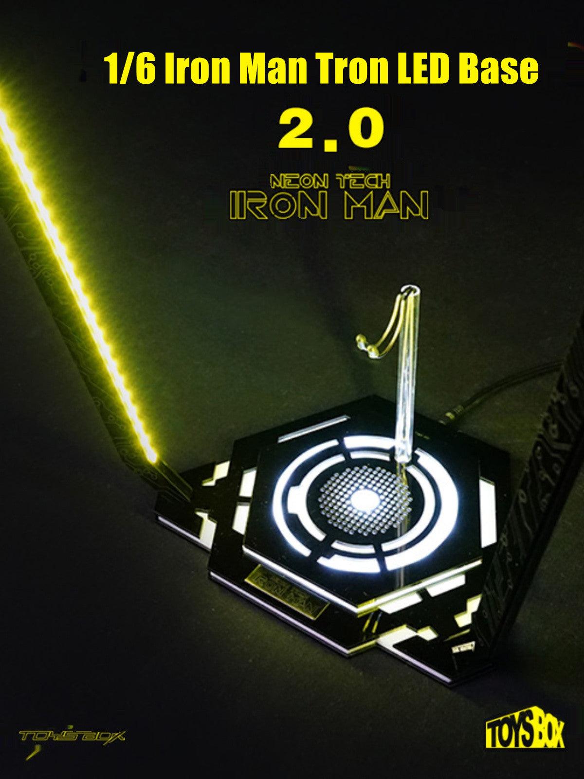 Toys Box - 1:6 Neon Tech 2.0 Iron Man LED Yellow Light Display Base Stage