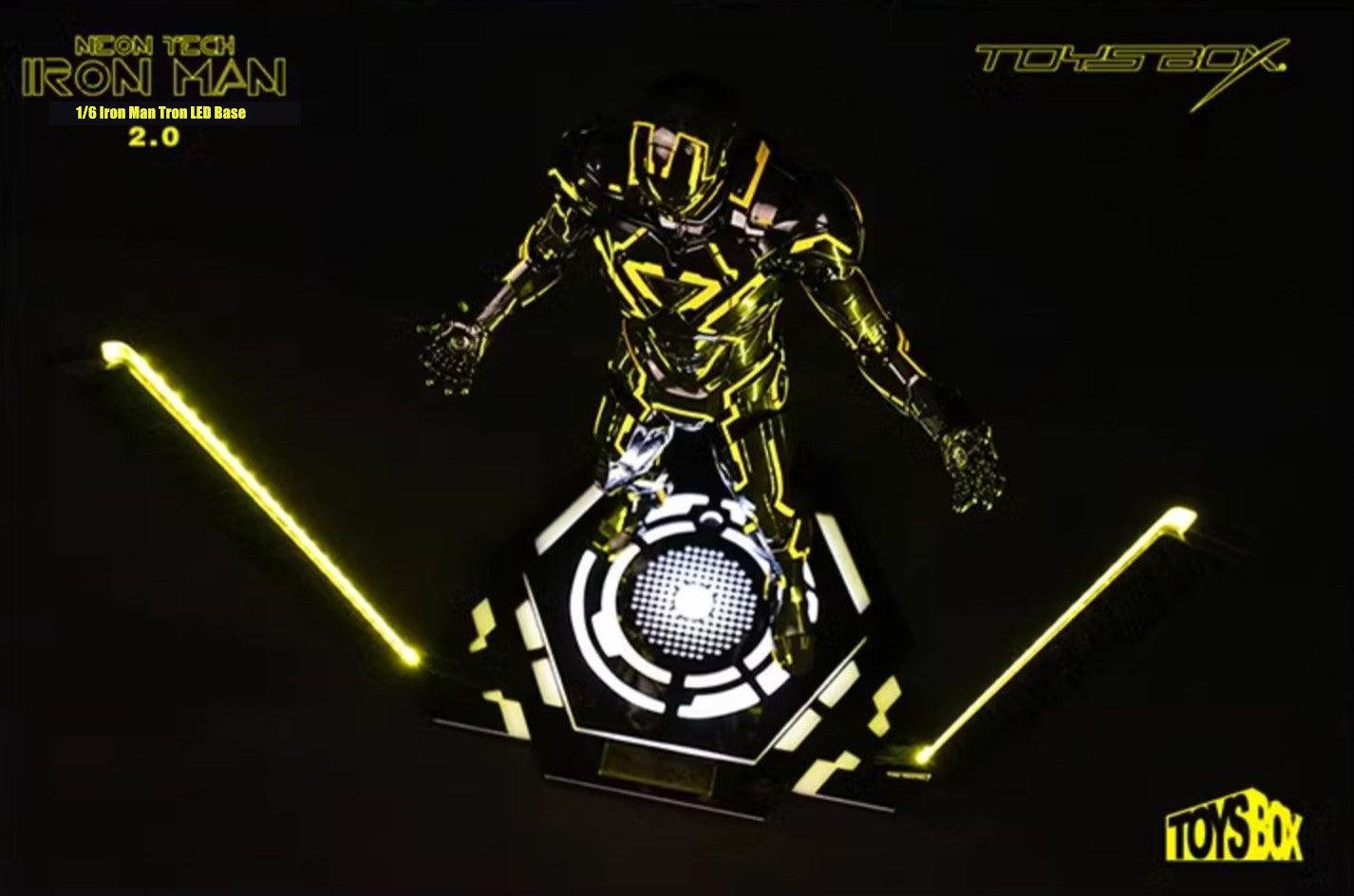 Toys Box - 1:6 Neon Tech 2.0 Iron Man LED Yellow Light Display Base Stage