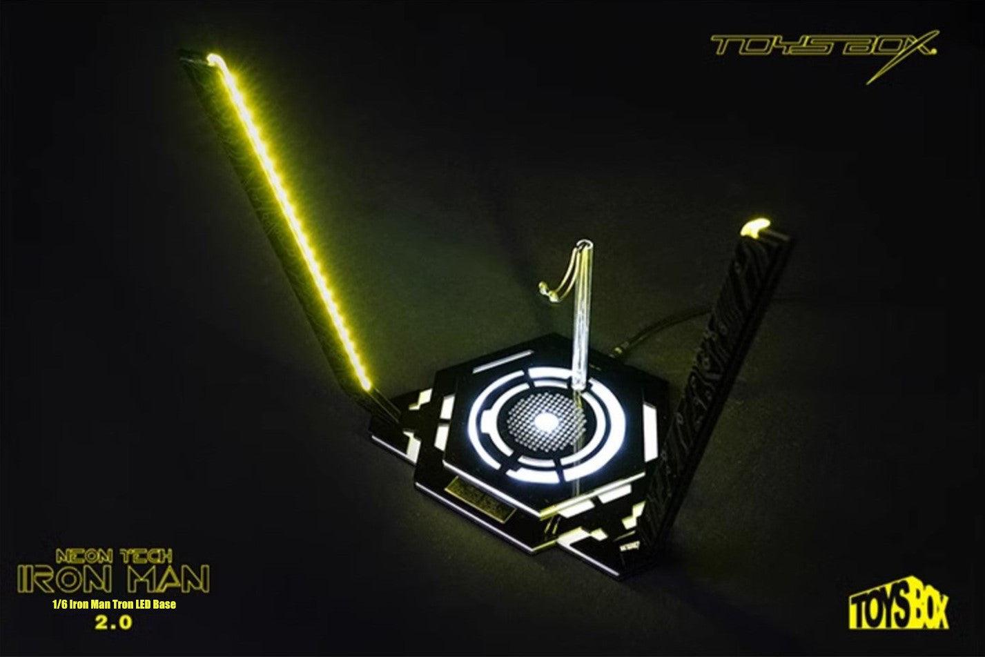 Toys Box - 1:6 Neon Tech 2.0 Iron Man LED Yellow Light Display Base Stage