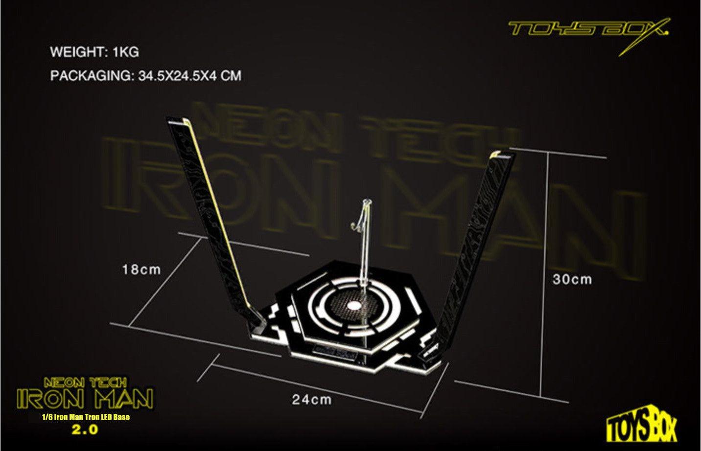 Toys Box - 1:6 Neon Tech 2.0 Iron Man LED Yellow Light Display Base Stage