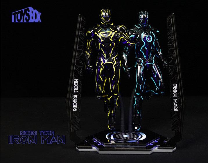 Toys Box - 1:6 Neon Tech Iron Man UV Light Dual Display Base Stage - inshobby.com