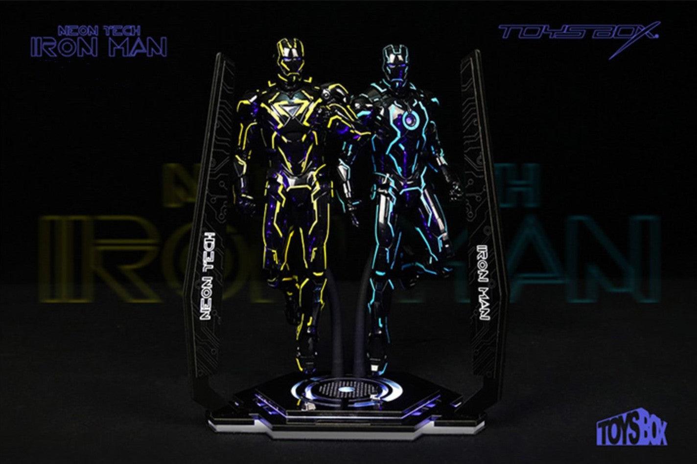 Toys Box - 1:6 Neon Tech Iron Man UV Light Dual Display Base Stage - inshobby.com